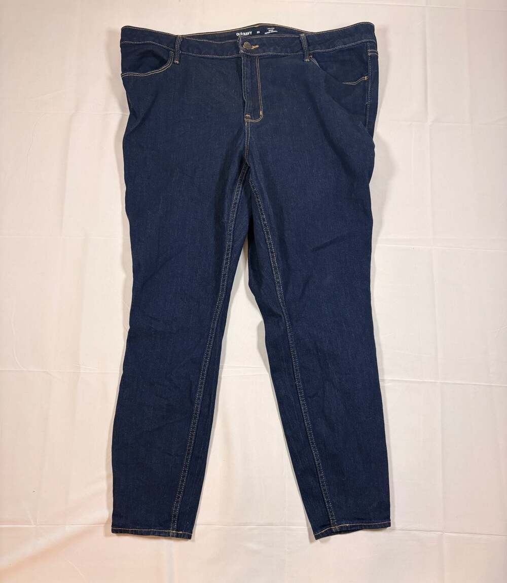 Old Navy Women's Plus Size 20 High-Rise Wow Super-Skinny Dark Wash Jeans